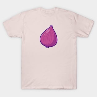 Red Onion Vegetable Cartoon T-Shirt